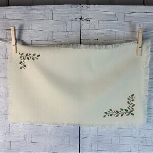 Eight hand embroidered Crosstitch holiday Christmas placements